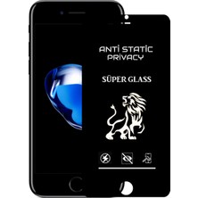 Case World Caseworld Apple iPhone 7 Tam Kaplayan Anti Statik Hayalet Süper Cam Ekran Koruyucu - Siyah