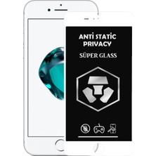 Caseart Apple iPhone Se 3 2022 Tam Kaplayan Anti Statik Hayalet Süper Cam Ekran Koruyucu - Beyaz