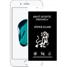 Case World Caseworld Apple iPhone 8 Plus Tam Kaplayan Anti Statik Hayalet Süper Cam Ekran Koruyucu - Beyaz