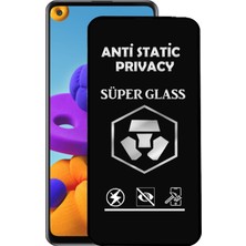 Caseart Samsung Galaxy A21 Tam Kaplayan Anti Statik Hayalet Süper Cam Ekran Koruyucu