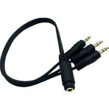 ses sistemi kablosu 3 erkek 1 dişi 3,5mm stereo kablo