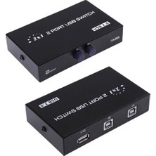 2 port manuel seçmeli usb switch 2 kasa 1 yazıcı