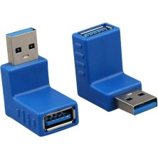 usb 3.0 dişi erkek 90 derce L tipi usb3.0 dirsek çevirici adaptör