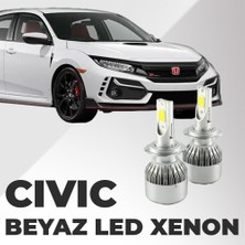 C9 Honda Civic Vtec2 2004-2012 Şimşek Etkili Kısa LED Xenon Far Ampulü