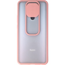 Newface Xiaomi Redmi 9 Kılıf Palm Buzlu Kamera Sürgülü Silikon - Pembe