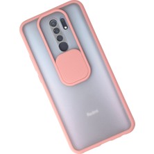 Newface Xiaomi Redmi 9 Kılıf Palm Buzlu Kamera Sürgülü Silikon - Pembe