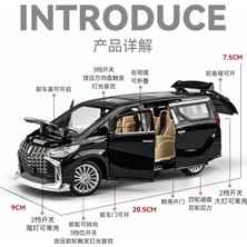 Gujing Yeni 1:24 Toyota Alphard Simülasyon Alaşım Araba Modeli (Yurt Dışından)