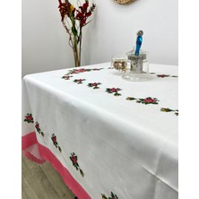 Kurular Tekstil Kanaviçe Dertsiz Masa-Pembe