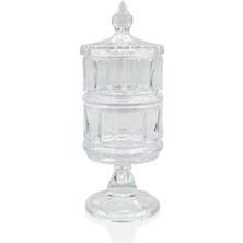 The Mia Cam Kapaklı 2li Şekerlik 20*8Cm