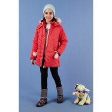 Lela İçi Peluş Astarlı Kapüşonlu Şişme Mont Kız Çocuk MONT 6035034