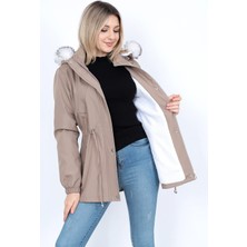 Narika Trenç Giy Çık. Peluşlu Içi Peluşlu Mont Su Itici Özelliği