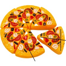 Eva Store1 Çocuk Oyun Evi Oyuncak Burger ve Patates Kızartması Yemek Yapmayı Öğreniyor, Simüle Edilmiş Yiyecek Seti-6 Parça Pizza (Yurt Dışından)