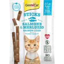 Gimcat 20 gr Somon Morina Lezzetinde Kedi Ödül Çubuğu Sticks Yetişkin Kediler İçin