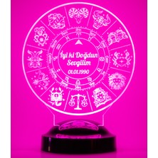 Love Lamp 3 Boyutlu Kişiye Özel Konsept Hediye Astroloji & Burç 3D LED Lamba