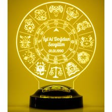 Love Lamp 3 Boyutlu Kişiye Özel Konsept Hediye Astroloji & Burç 3D LED Lamba