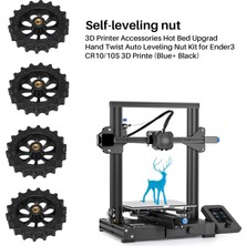 Humble 3D Yazıcı Aksesuarları Sıcak Yatak Yükseltme El Büküm Otomatik Tesviye Somunu Kiti Ender3 CR10/10S 3D Printe (Mavi + Siyah) (Yurt Dışından)