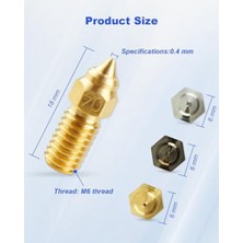 Humble 15 Adet Fit Elegooneptune 4 Seriesnozzles 3D Yazıcı Parçaları Yüksek Sıcaklık 0.4mmnozzles Kiti Fit Forneptune 4 Pro (Yurt Dışından)