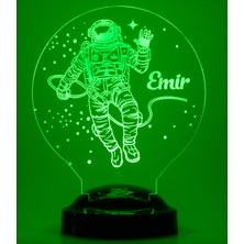 Love Lamp 3 Boyutlu Kişiye Özel Konsept Hediye Astronot 3D LED Lamba