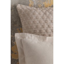 Apricitas Home Trona Beige Çift Kişilik %100 Pamuk Nevresim Takımlı Battaniye ve Yatak Örtüsü Seti