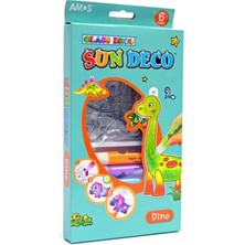 Sun Deco Dino Cam Boyası 6 Renk x 10.5 ml + 6 Pleksi