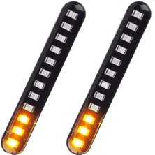 Decisive Adet Araba Motosiklet Akan Su Kuyruk Fren Lambaları 12 LED Dönüş Sinyalleri Şerit 3528SMD Plaka Işığı Flaşör Dur Titreşimsiz (Yurt Dışından)