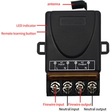 Decisive Ac 220 V 30A 1ch 433 Mhz Kablosuz Uzaktan Kumanda Anahtarı Rf Röle Alıcı + Elektrikli Aletler Için Açma/kapama Verici Lamba (Yurt Dışından)