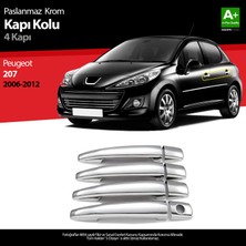 S-Dizayn Peugeot 207 Krom Kapı Kolu 4 Kapı 2006-2012 A+ Kalite