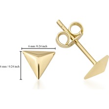 Kairos Jewelry 14 Ayar Altın Mini Pyramid Küpe KRS-K59-14GE