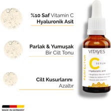 VITAYES Perfector Vitamin C + Hyaluronik Asit Aydınlatıcı Yüz Serumu 30ML + Ikili Avantajlı Set