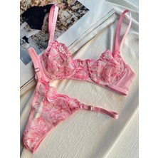 La Madame Adele Pink Bralet Takım