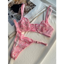 La Madame Adele Pink Bralet Takım