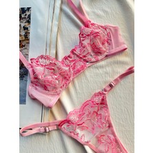 La Madame Adele Pink Bralet Takım