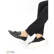 Doçka Erkek Deri Spor Tarz Beyaz Taban Loafer Ayakkabı-(Büyük Kalıp) Er23/Cs538-Y