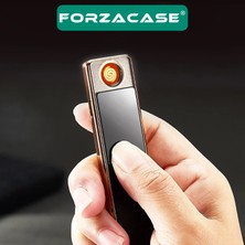 Forzacase Metal Çerçeveli USB Şarjlı Alevsiz Elektronik Tesla Çakmak Hediye Çakmak - FC180