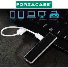 Forzacase Metal Çerçeveli USB Şarjlı Alevsiz Elektronik Tesla Çakmak Hediye Çakmak - FC180