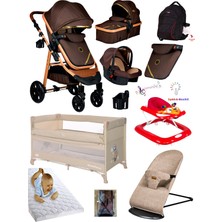 Baby Home Yeni Doğan Full Set  940 Travel Sistem Bebek Arabası Lorelli Anne Yanı Park Yatak Beşik 370 Ana Kucağı Geyik Yürüteç