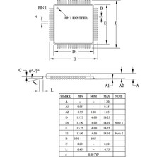 Cin ATMEGA128A-AU Smd 8-Bit 16MHZ Mikrodenetleyici Tqfp-64