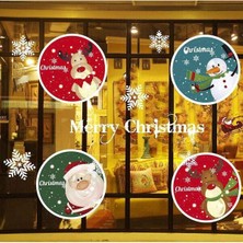 Kidspartim Yılbaşı Noel Sticker Renkli Marry Christmas Figürlü Süslü 70X50 cm