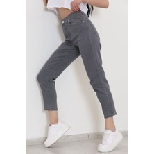 Koyu Gri Boyfriend Kot Pantolon