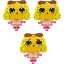 Hit Dükkan Lol Bebek 3 Adet Büyük Boy 46CMX56CM Folyo Balon (Helyum) No:29