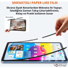 Novstrap Apple iPad Pro 12.9 4/5/6 Nesil ile Uyumlu Mıknatıslı Tak Çıkar Paper Like Ekran Koruyucu