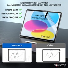 Novstrap Apple iPad Pro 12.9 4/5/6 Nesil ile Uyumlu Mıknatıslı Tak Çıkar Paper Like Ekran Koruyucu