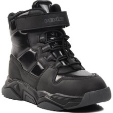 Pepino 1520-F Parlak Siyah Içi Polarlı Çocuk Kar Botu