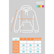 Kışlık Siyah Kapüşonlu Kız Çocuk Siyah  Oversize Baskılı Sweatshirt Hoodie