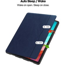 Seniee Lenovo Pad Pro 12.7 Için Otomatik Uyandırma Uyku Özellikli Darbeye Dayanıklı Deri Tablet Kılıfı (Yurt Dışından)