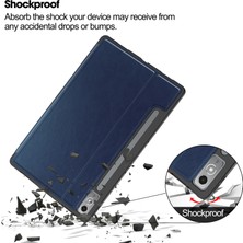 Seniee Lenovo Pad Pro 12.7 Için Otomatik Uyandırma Uyku Özellikli Darbeye Dayanıklı Deri Tablet Kılıfı (Yurt Dışından)