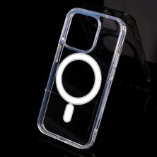 Ermer Apple iphone 11 Pro Max Uyumlu Magsafe Özellikli Şeffaf Kılıf Wireless Kablosuz Şarj Sararmaz Kapak