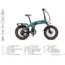 Loop Armour -20"katlanir (Fat Bike) -7 Vites-Elektrikli- Yesil-Gri