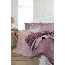 İyi Geceler İstanbul Vioricas Çift Kişilik Battaniyeli Nevresim Takımı - Mürdüm