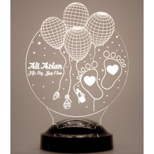 Love Lamp 3 Boyutlu Kişiye Özel Konsept Hediye 3D Hoşgeldin Bebek LED Lamba